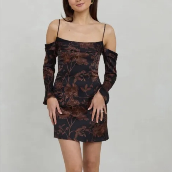 Nora Floral Print Mink Dress - Park & Fifth - Picture 1 of 1